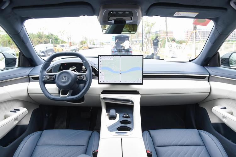 Zeekr 001 cockpit with triple-screen layout